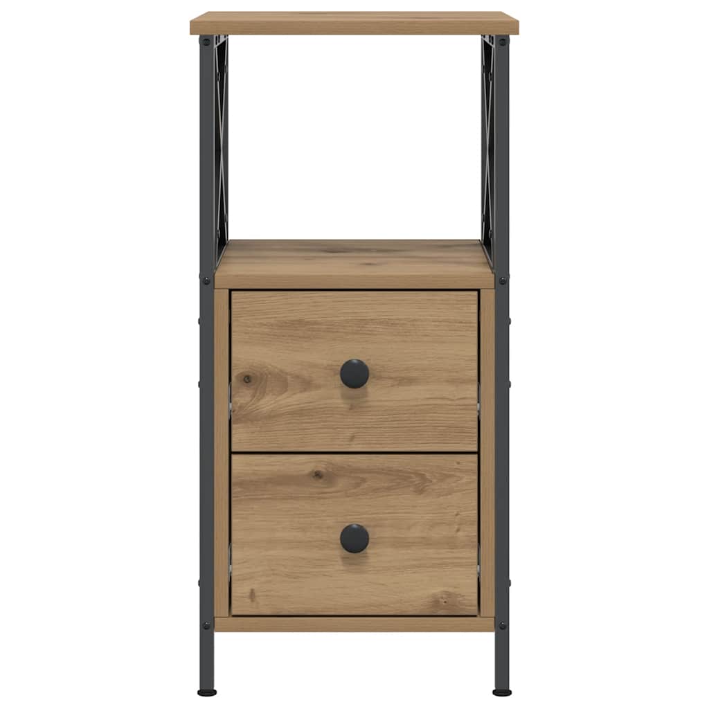 Nachttische 2 Stk. Artisan-Eiche 34x35,5x70 cm Holzwerkstoff