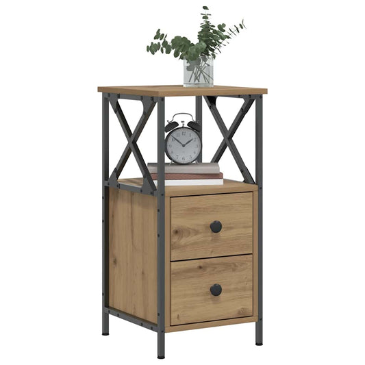 Nachttische 2 Stk. Artisan-Eiche 34x35,5x70 cm Holzwerkstoff