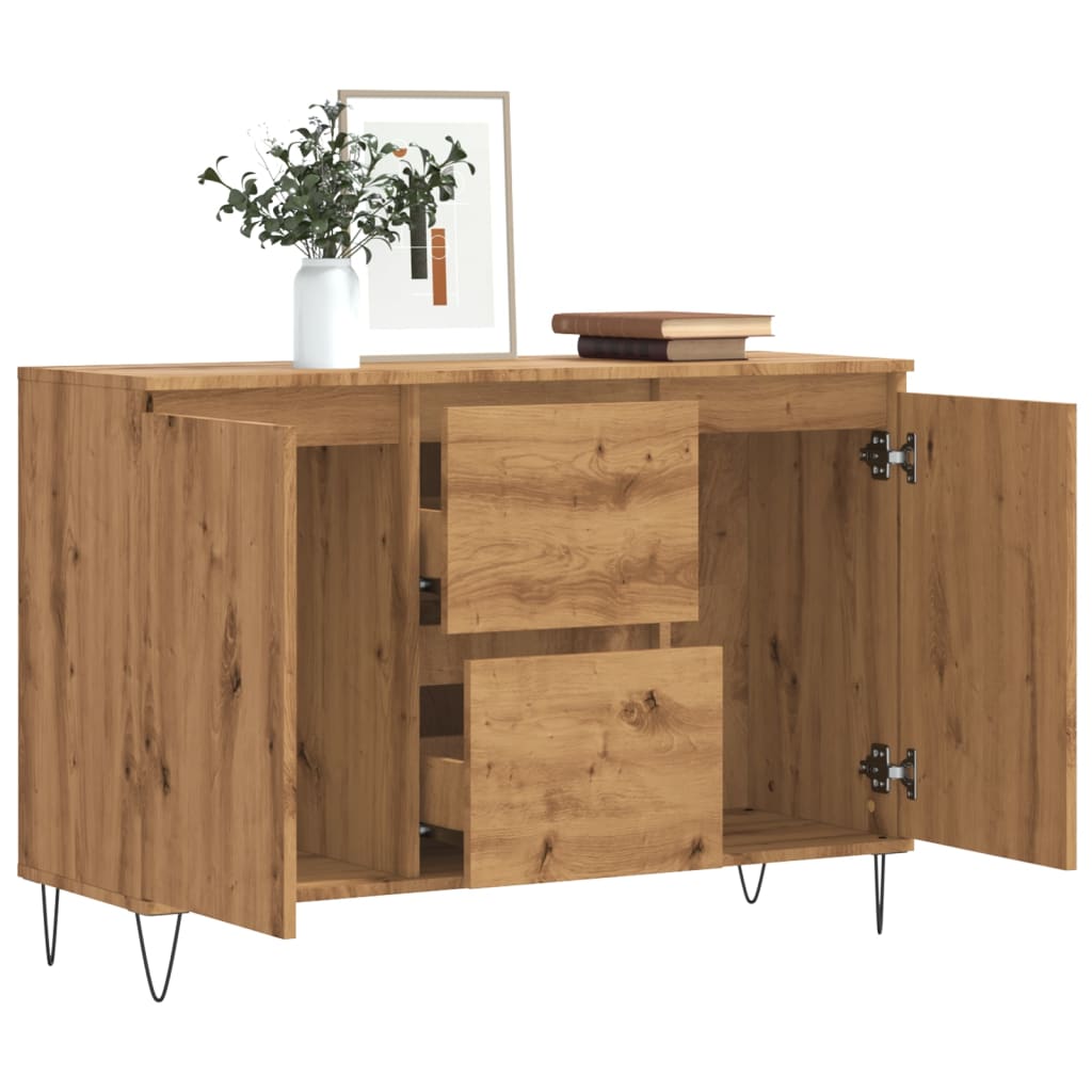 Sideboard Artisan-Eiche 101,5x35x70 cm Holzwerkstoff