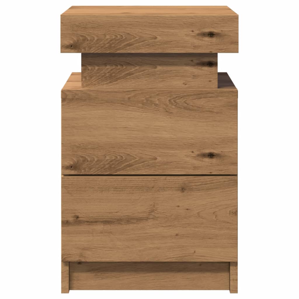 LED-Nachttisch Artisan-Eiche 35x39x55 cm Holzwerkstoff