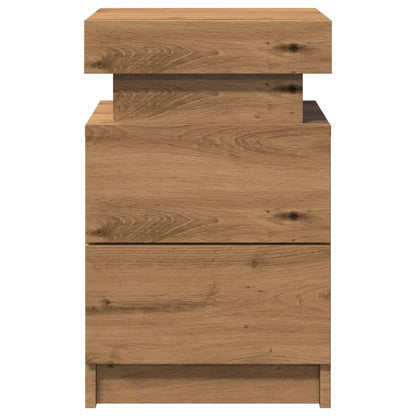 LED-Nachttisch Artisan-Eiche 35x39x55 cm Holzwerkstoff