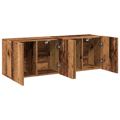 TV overskabe 2 stk Gammelt træ look 60x30x41 cm