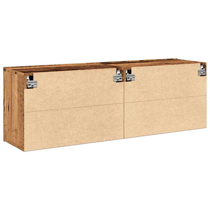 TV overskabe 2 stk Gammelt træ look 60x30x41 cm