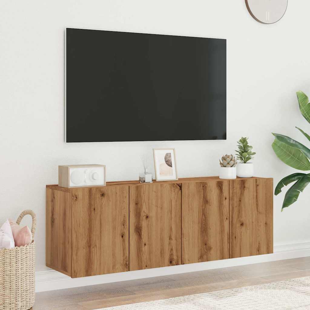 TV overskabe 2 stk. Håndværks eg 60x30x41 cm