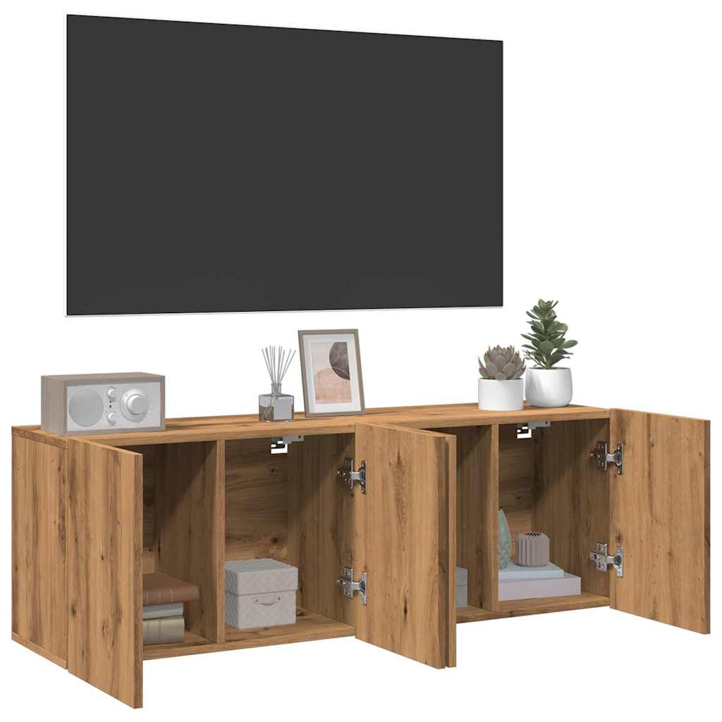 TV overskabe 2 stk. Håndværks eg 60x30x41 cm