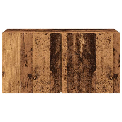 TV vægskab gammelt træ look 80x30x41 cm