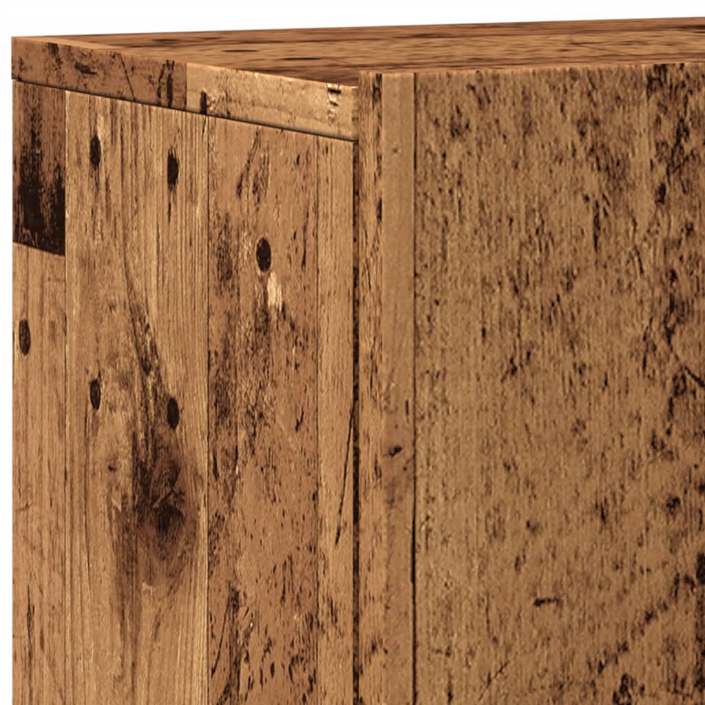 TV vægskab gammelt træ look 80x30x41 cm