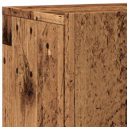 TV vægskab gammelt træ look 80x30x41 cm
