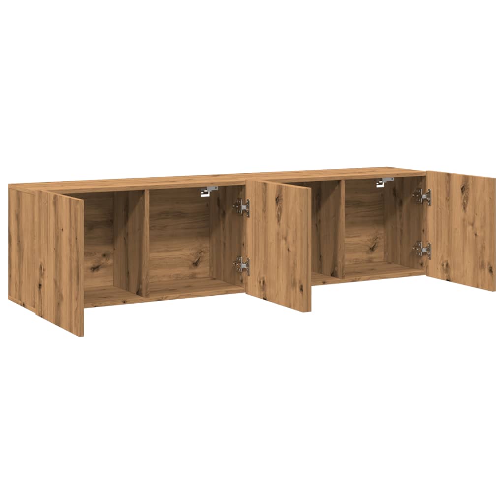 TV overskabe 2 stk. Håndværks eg 80x30x41 cm