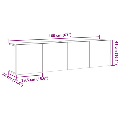 TV overskabe 2 stk. Håndværks eg 80x30x41 cm