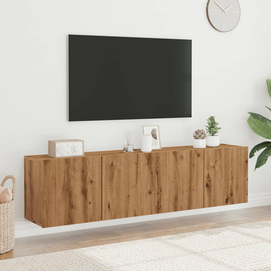 TV overskabe 2 stk. Håndværks eg 80x30x41 cm