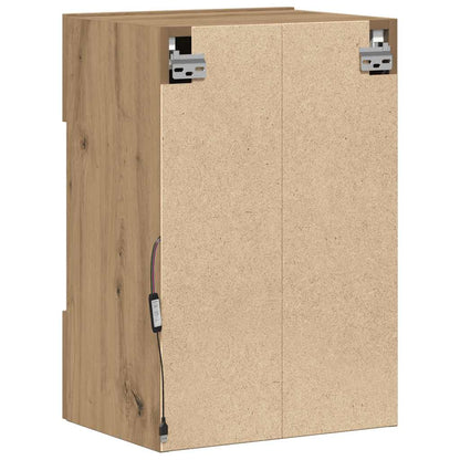 Wandschränke mit LED-Leuchten für TV 2 Stk. Artisan-Eiche