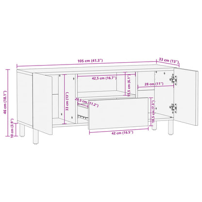 TV-skab Sort 105x33x46 cm Træ Materiale