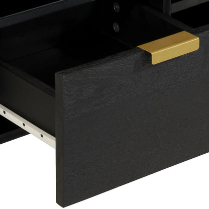 TV-skab Sort 100x33x46 cm Træ Materiale
