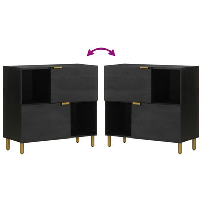 Sideboard Schwarz 80x33x75 cm Holzwerkstoff