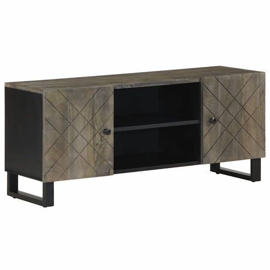 TV-skab Sort 105x33x46 cm Massivt mangotræ