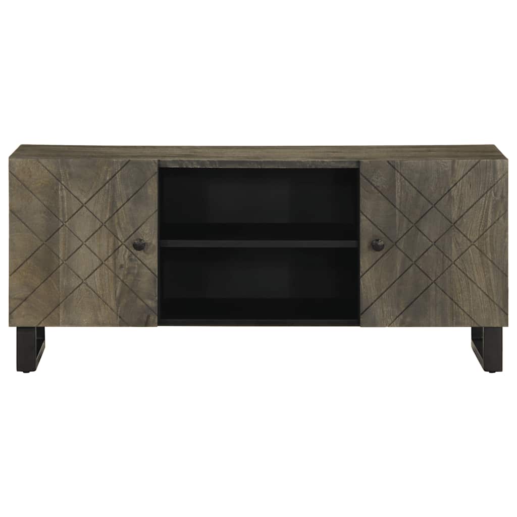TV-skab Sort 105x33x46 cm Massivt mangotræ