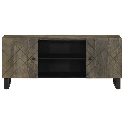TV-skab Sort 105x33x46 cm Massivt mangotræ