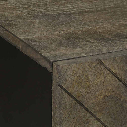 TV-skab Sort 105x33x46 cm Massivt mangotræ