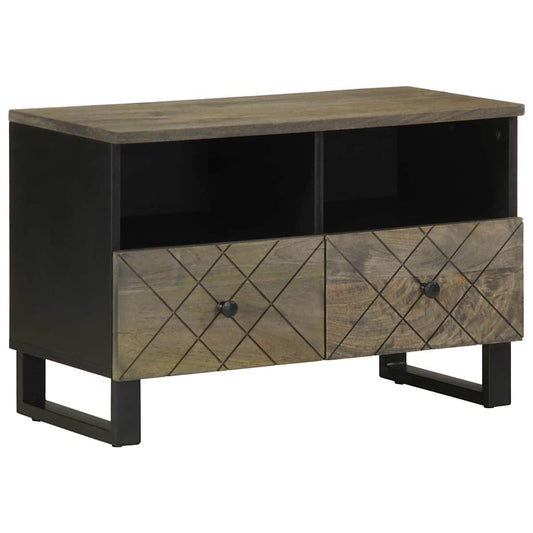 TV-skab Sort 70x33x46 cm Massivt mangotræ