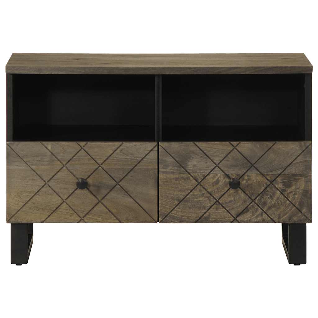 TV-skab Sort 70x33x46 cm Massivt mangotræ
