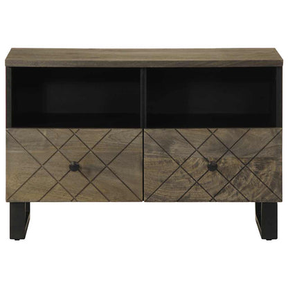 TV-skab Sort 70x33x46 cm Massivt mangotræ