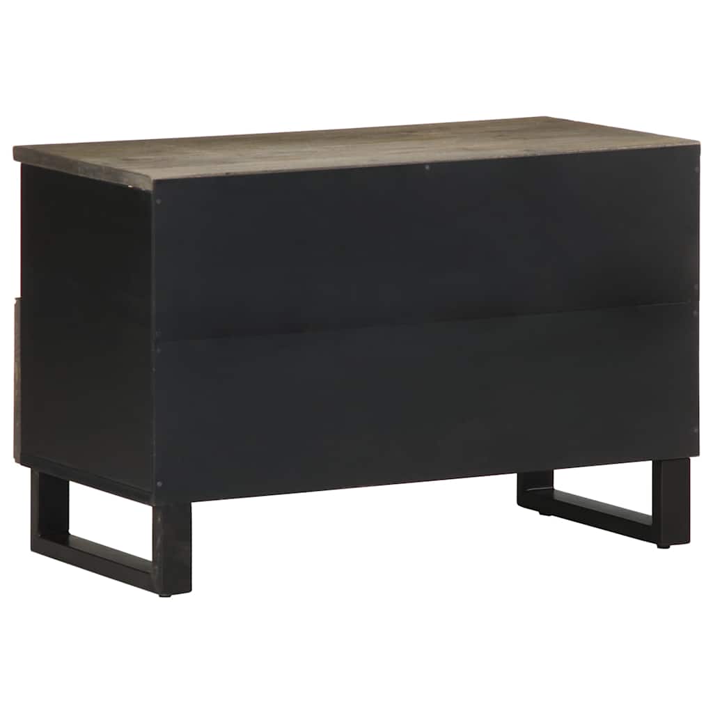 TV-skab Sort 70x33x46 cm Massivt mangotræ