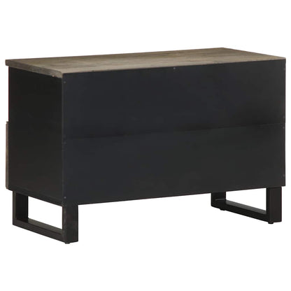TV-skab Sort 70x33x46 cm Massivt mangotræ