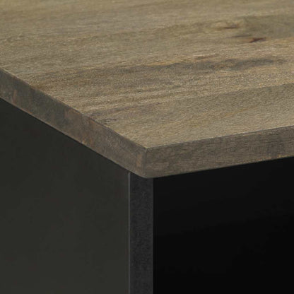TV-skab Sort 70x33x46 cm Massivt mangotræ