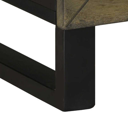 TV-skab Sort 70x33x46 cm Massivt mangotræ