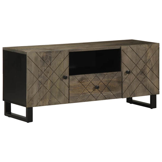 TV-skab Sort 105x33x46 cm Massivt mangotræ