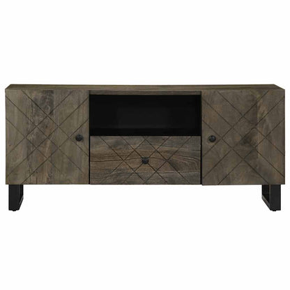 TV-skab Sort 105x33x46 cm Massivt mangotræ