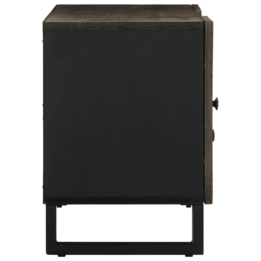 TV-skab Sort 105x33x46 cm Massivt mangotræ