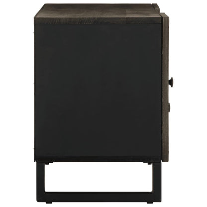 TV-skab Sort 105x33x46 cm Massivt mangotræ