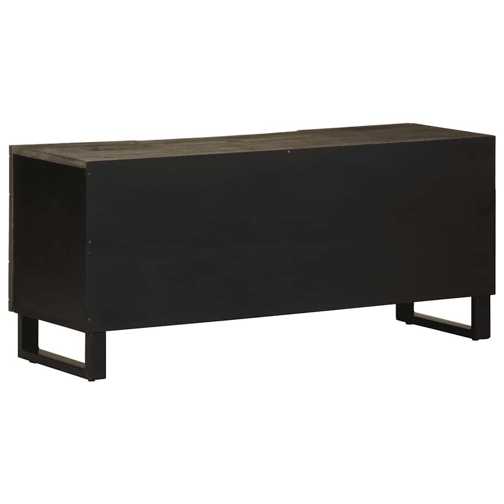 TV-skab Sort 105x33x46 cm Massivt mangotræ