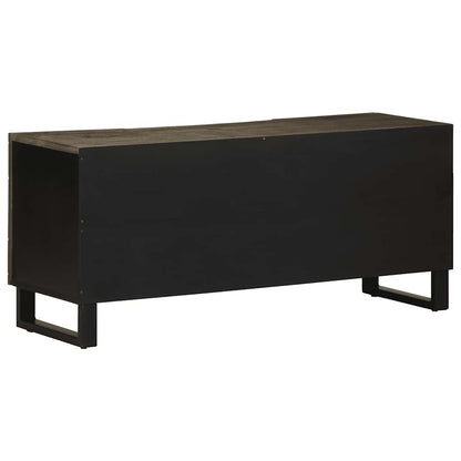 TV-skab Sort 105x33x46 cm Massivt mangotræ