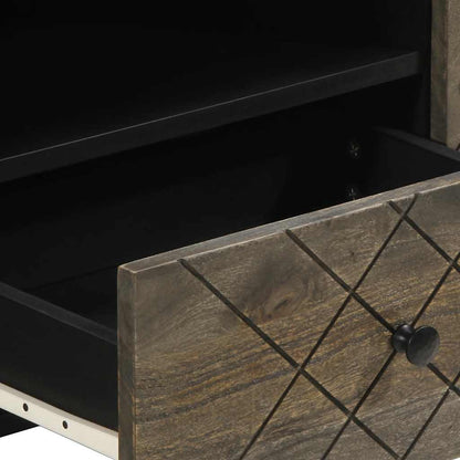 TV-skab Sort 105x33x46 cm Massivt mangotræ