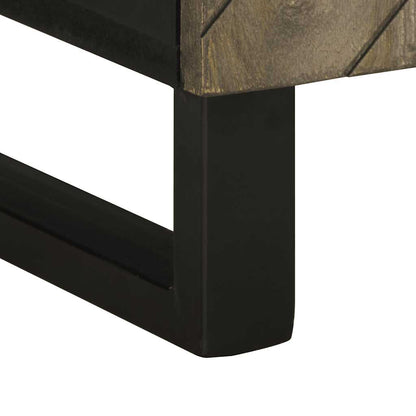 TV-skab Sort 105x33x46 cm Massivt mangotræ