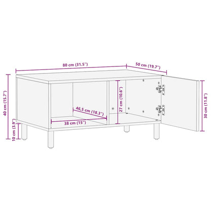 Couchtisch Braun 80x50x40 cm Massivholz Mango