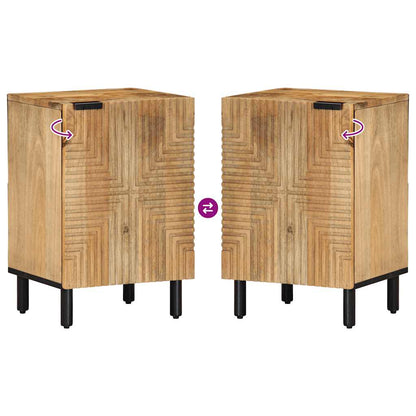 Badschrank Braun 38x33,5x58 cm Massivholz Mango