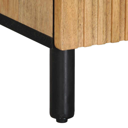Badschrank Braun 38x33,5x58 cm Massivholz Mango