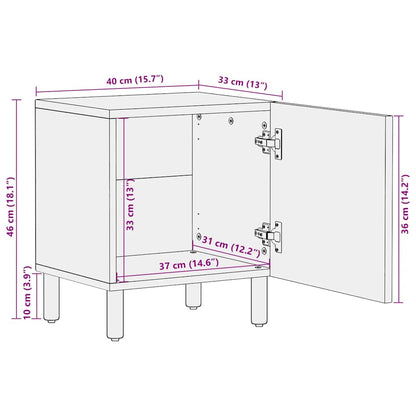 Nachttisch 40x33x46 cm Massivholz Akazie