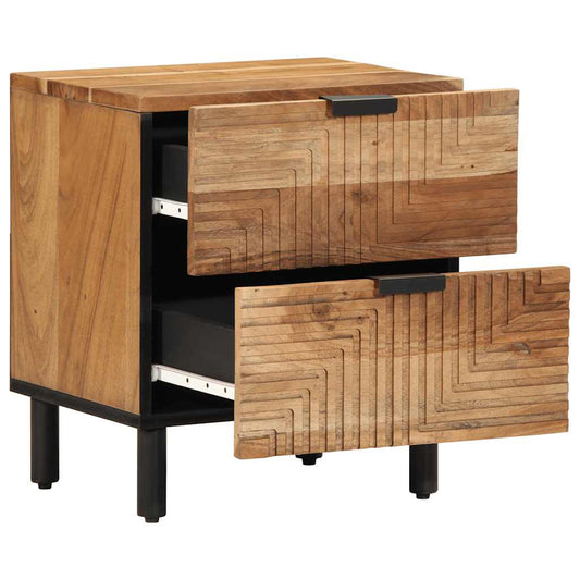 Nachttisch 40x33x46 cm Massivholz Akazie