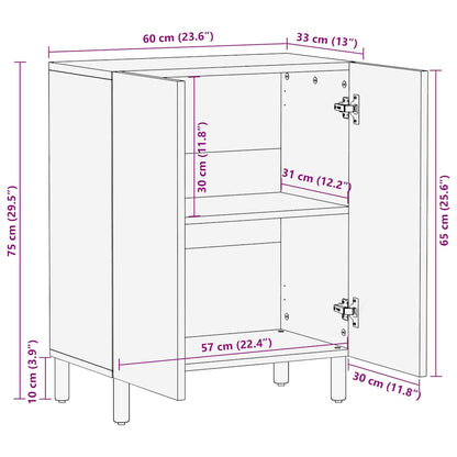 Sideboard 60x33x75 cm Massivholz Akazie