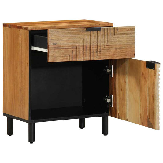Nachttisch Braun 50 x 33 x 60 cm Massivholz Akazie