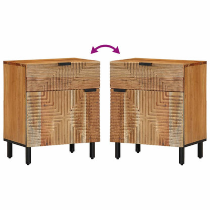 Nachttisch Braun 50 x 33 x 60 cm Akazie Massivholz