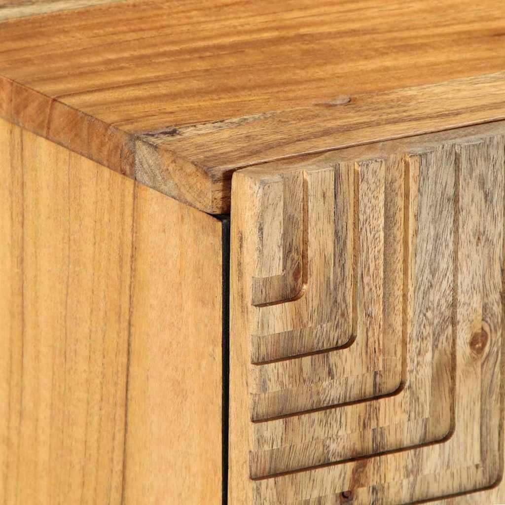 TV-Schrank mit Regal Braun 105 x 33,5 x 46 cm Massivholz Akazie