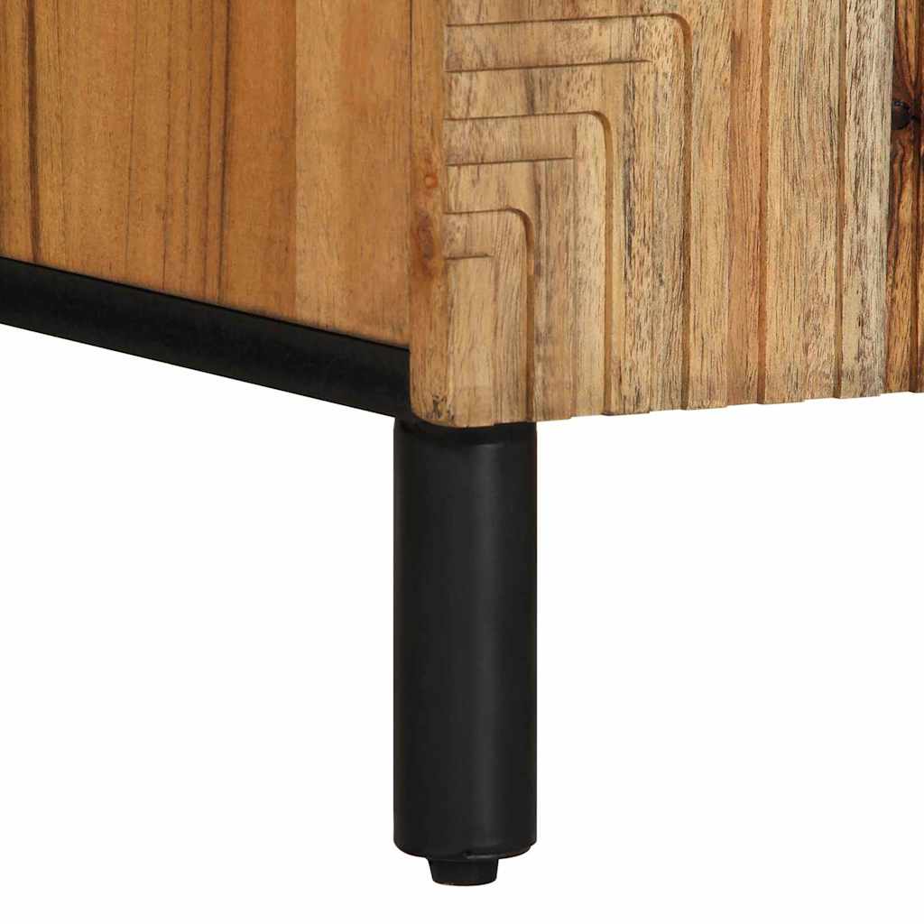 TV-Schrank mit Regal Braun 105 x 33,5 x 46 cm Massivholz Akazie
