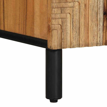 TV-Schrank mit Regal Braun 105 x 33,5 x 46 cm Massivholz Akazie