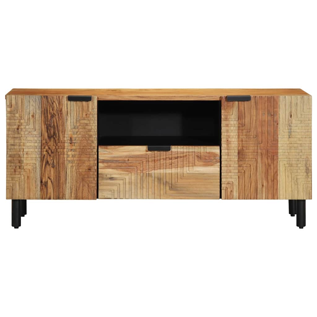 TV-Schrank mit Regal Braun 105 x 33,5 x 46 cm Massivholz Akazie